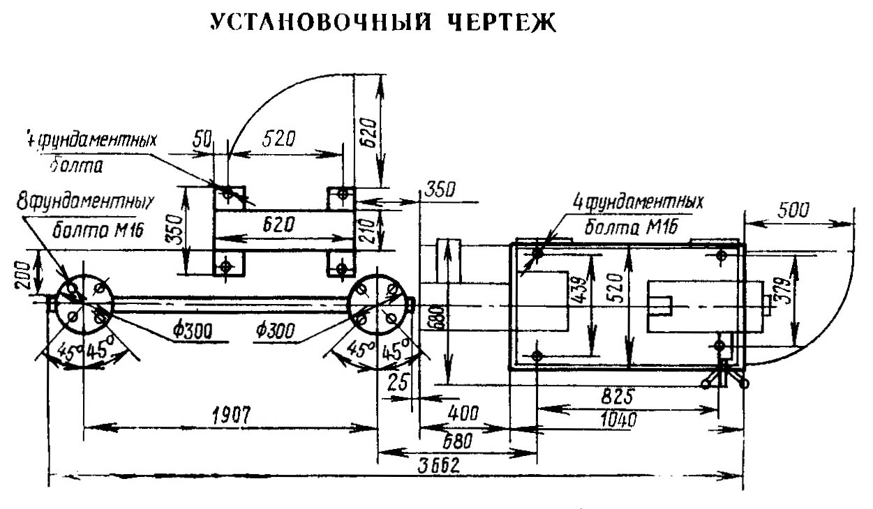 1Е316П Настановне креслення токарно-револьверного верстата